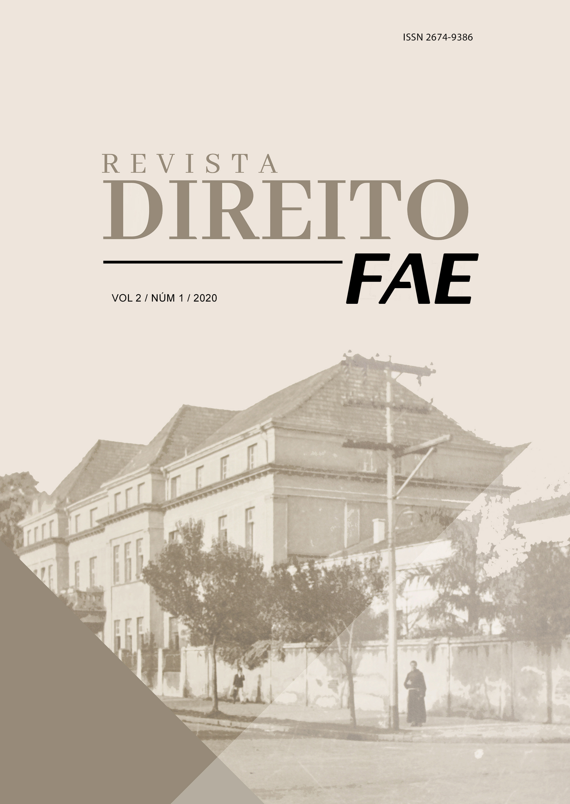 Revista de Direito FAE - RDF |ISSN 2674-9386 | Número 1 | 1° Semestre 2020